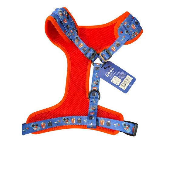 Disney Sassy Woof Adjustable Dog Harness Mickey Mouse Popcorn Red Blue Sz XL NWT - Picture 4 of 6